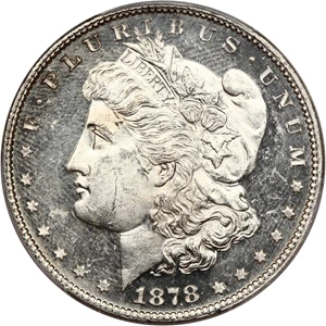 image for: 1878 7TF $1 PCGS MS63 DMPL (Reverse of 1878)