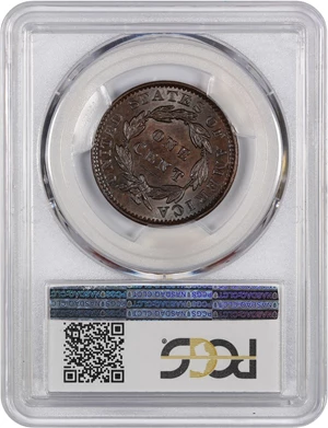 image for: 1834 1c PCGS MS63 BN (Large 8, Small Stars, Medium Letters)