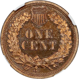 image for: 1864 1c NGC/CAC Proof 64 CAM (Eagle Eye, Copper Nickel)
