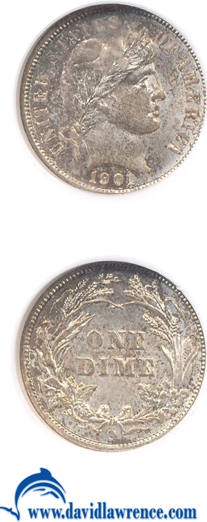 image for: 1901-O 10c NGC MS66