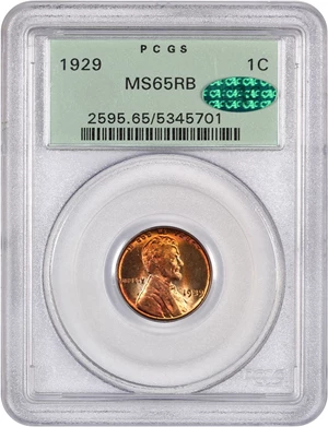 image for: 1929 1c PCGS/CAC MS65 RB (OGH)