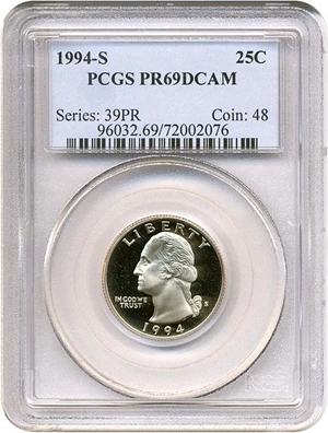 image for: 1994-S 25c PCGS Proof 69 DCameo