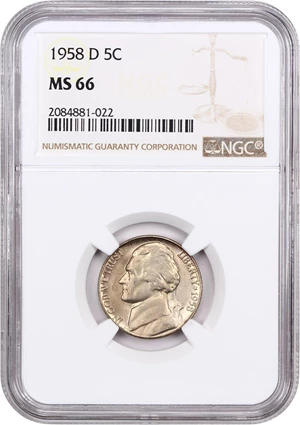 image for: 1958-D 5c NGC MS66