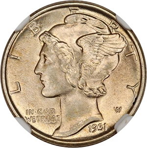 image for: 1931 10c NGC MS63