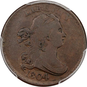 image for: 1804 1/2c PCGS/CAC VF25 (Crosslet 4, No Stems)