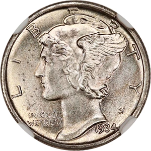 image for: 1934-D 10c NGC MS64