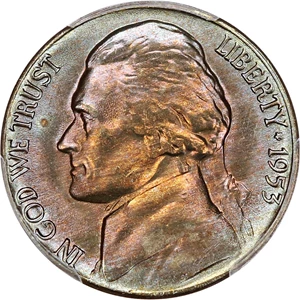 image for: 1953-D 5c PCGS MS66
