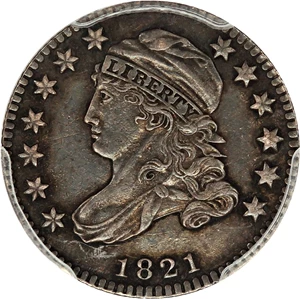 image for: 1821 10c PCGS AU50 (Small Date)