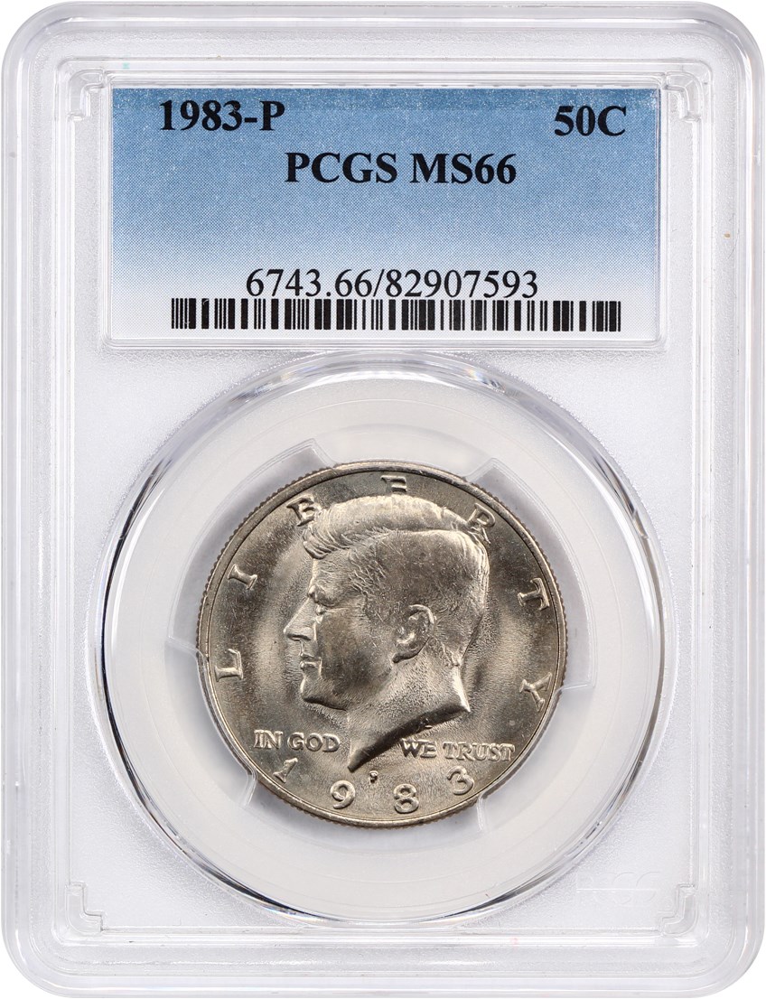 image for: 1983-P 50c PCGS MS66