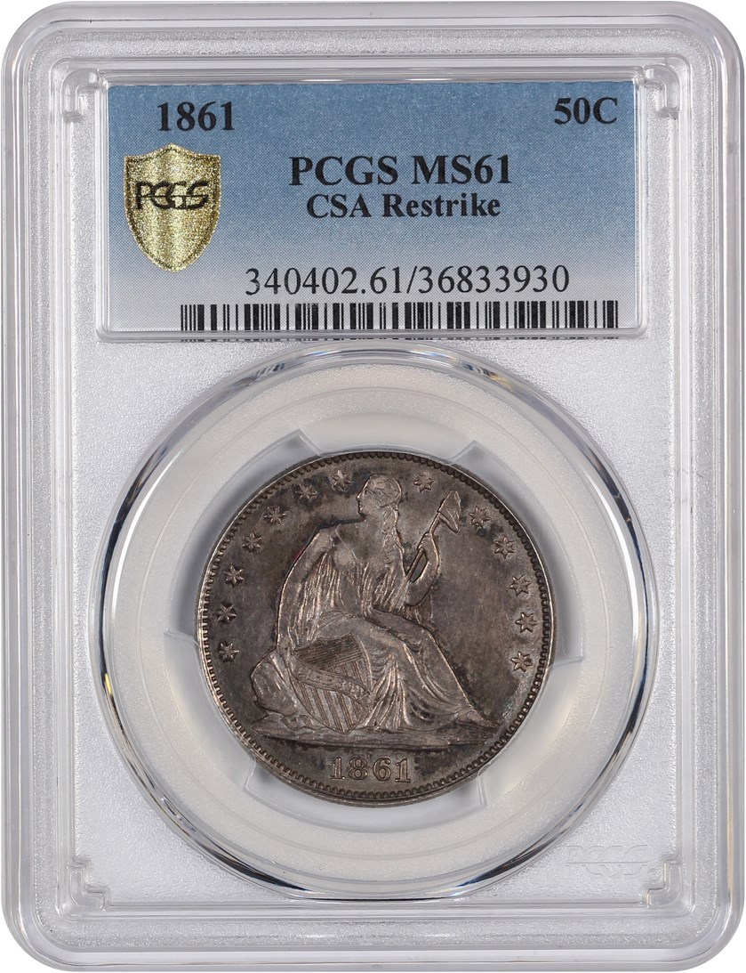 image for: 1861 Confederate States of America 50c PCGS MS61 (Restrike)