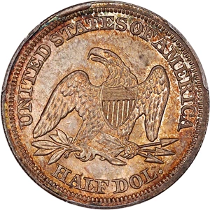 image for: 1842 50c PCGS/CAC MS64 (Small Date, Reverse of 1842)