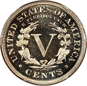 image for: 1884 5c PCGS/CAC Proof 67+ CAM