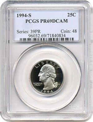 image for: 1994-S 25c PCGS Proof 69 DCameo