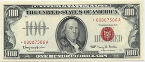 image for: FR. 1550* 1966 $100 Legal Tender Note PCGS Gem New 65PPQ