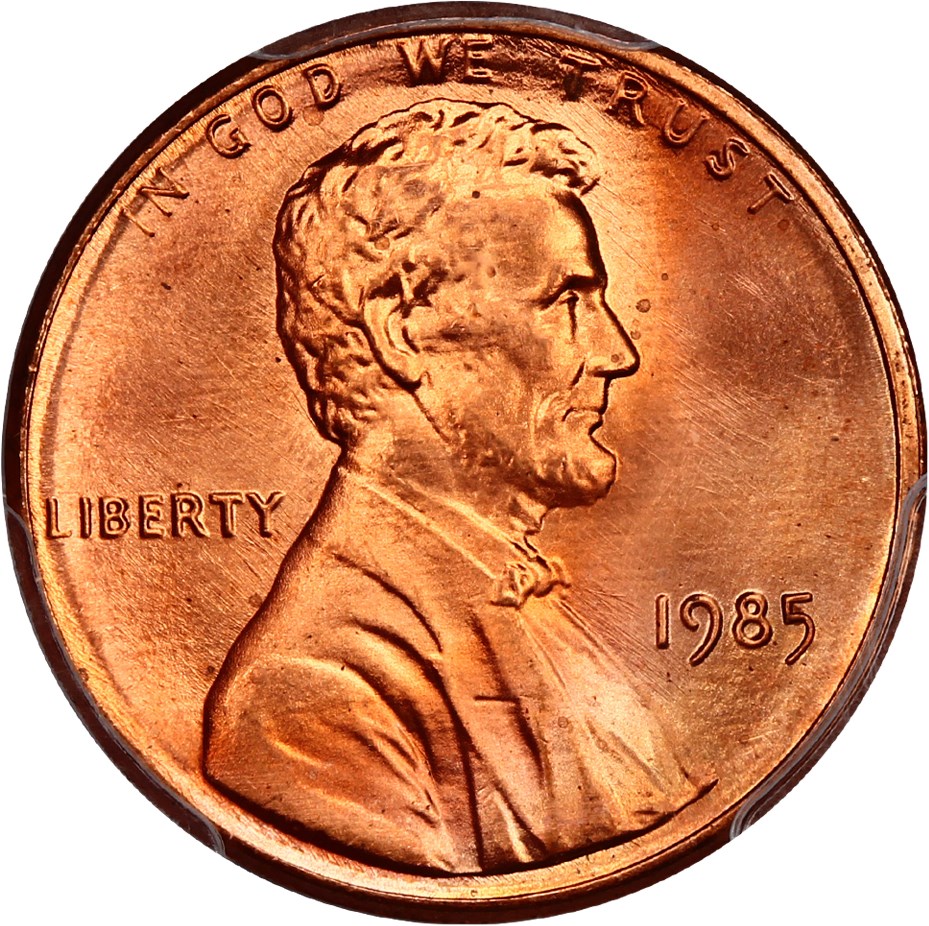 image for: 1985 1c PCGS MS67 RD