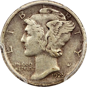 image for: 1925-D 10c PCGS VF30