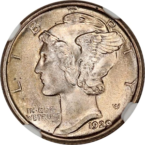 image for: 1929 10c NGC MS64