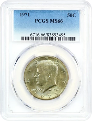 image for: 1971 50c PCGS MS66