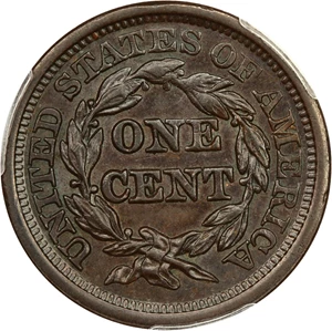 image for: 1845 1c PCGS UNC Details (Altered Surface)