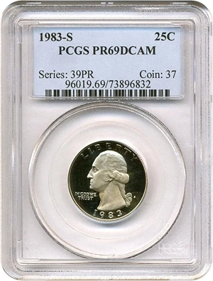 image for: 1983-S 25c PCGS Proof 69 DCameo