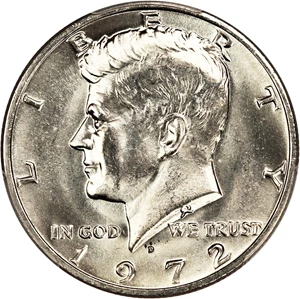 image for: 1972-D 50c PCGS MS66