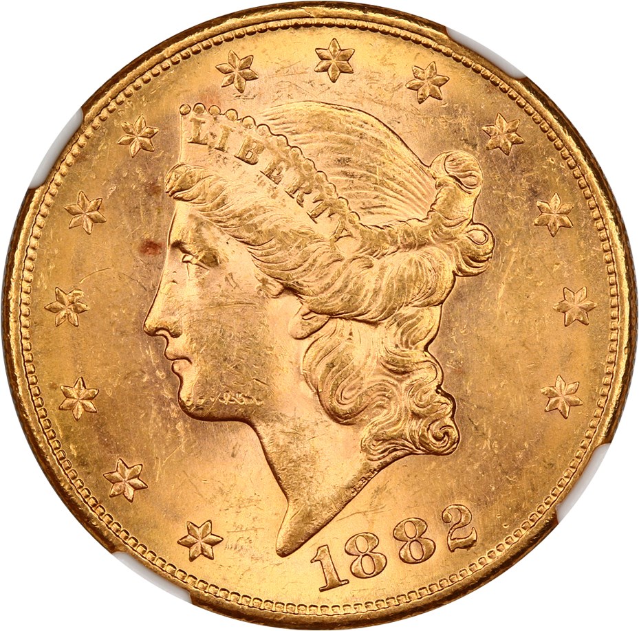 image for: 1882-S $20 NGC MS61