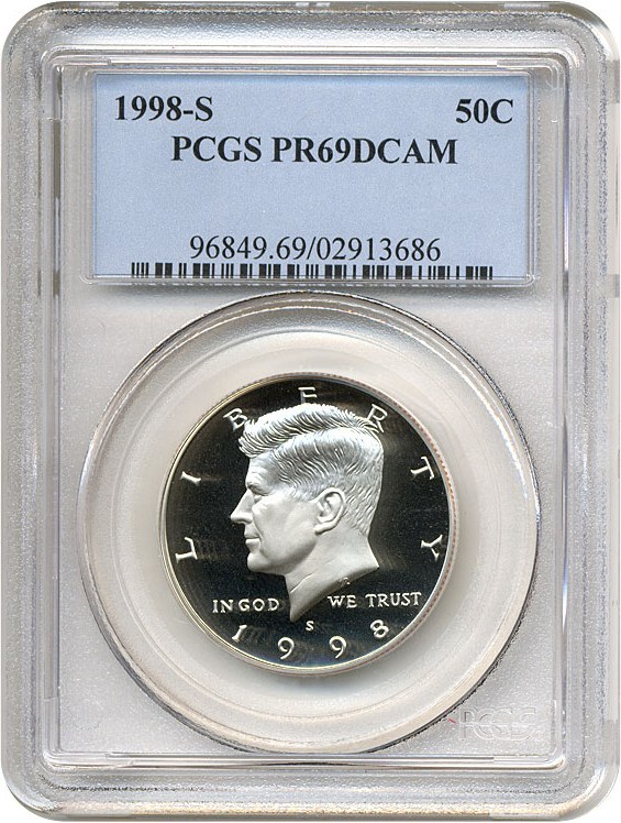 image for: 1998-S 50c  PCGS Proof 69 DCameo