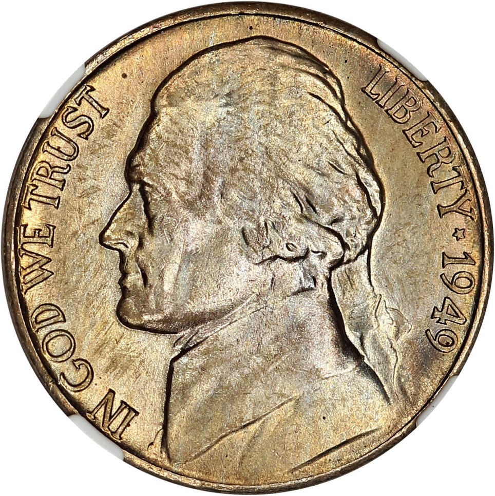 image for: 1949-D 5c NGC MS66+