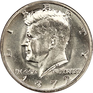 image for: 1972-D 50c PCGS MS66