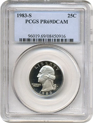 image for: 1983-S 25c PCGS Proof 69 DCameo