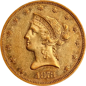 image for: 1873 $10 NGC AU55