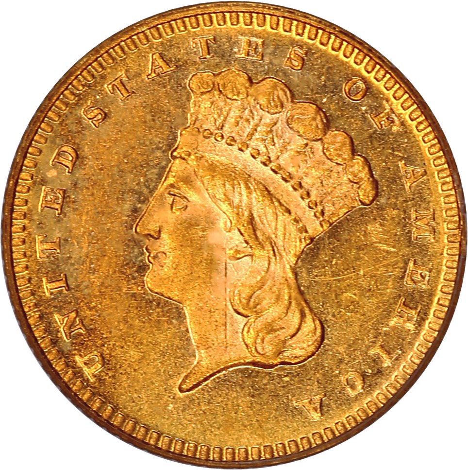 image for: 1873 G$1 PCGS MS63 (Closed 3)