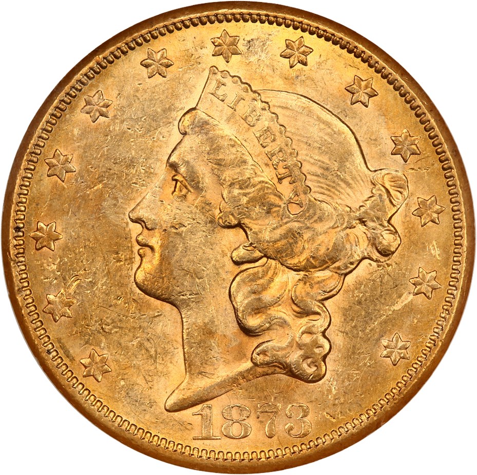 image for: 1873-CC $20 NGC AU58