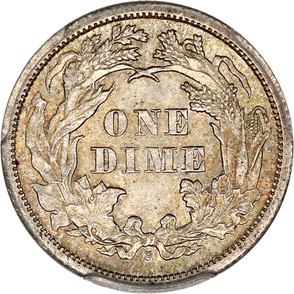 image for: 1873-S 10c PCGS MS63 (Arrows)