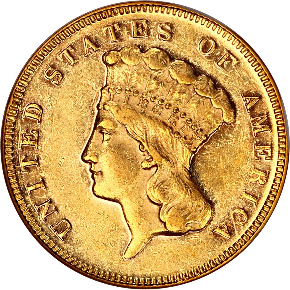 image for: 1873 $3 NGC AU58 (Closed 3)