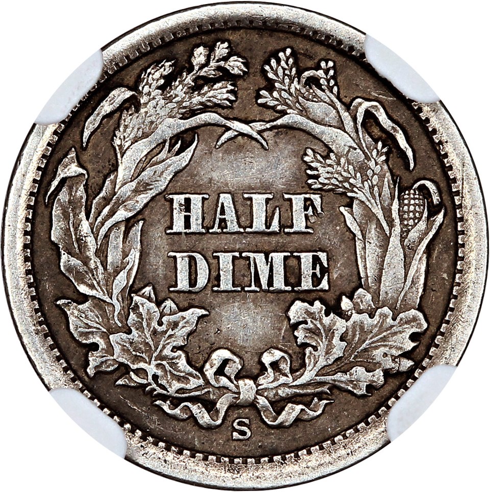 image for: 1864-S H10c NGC AU50