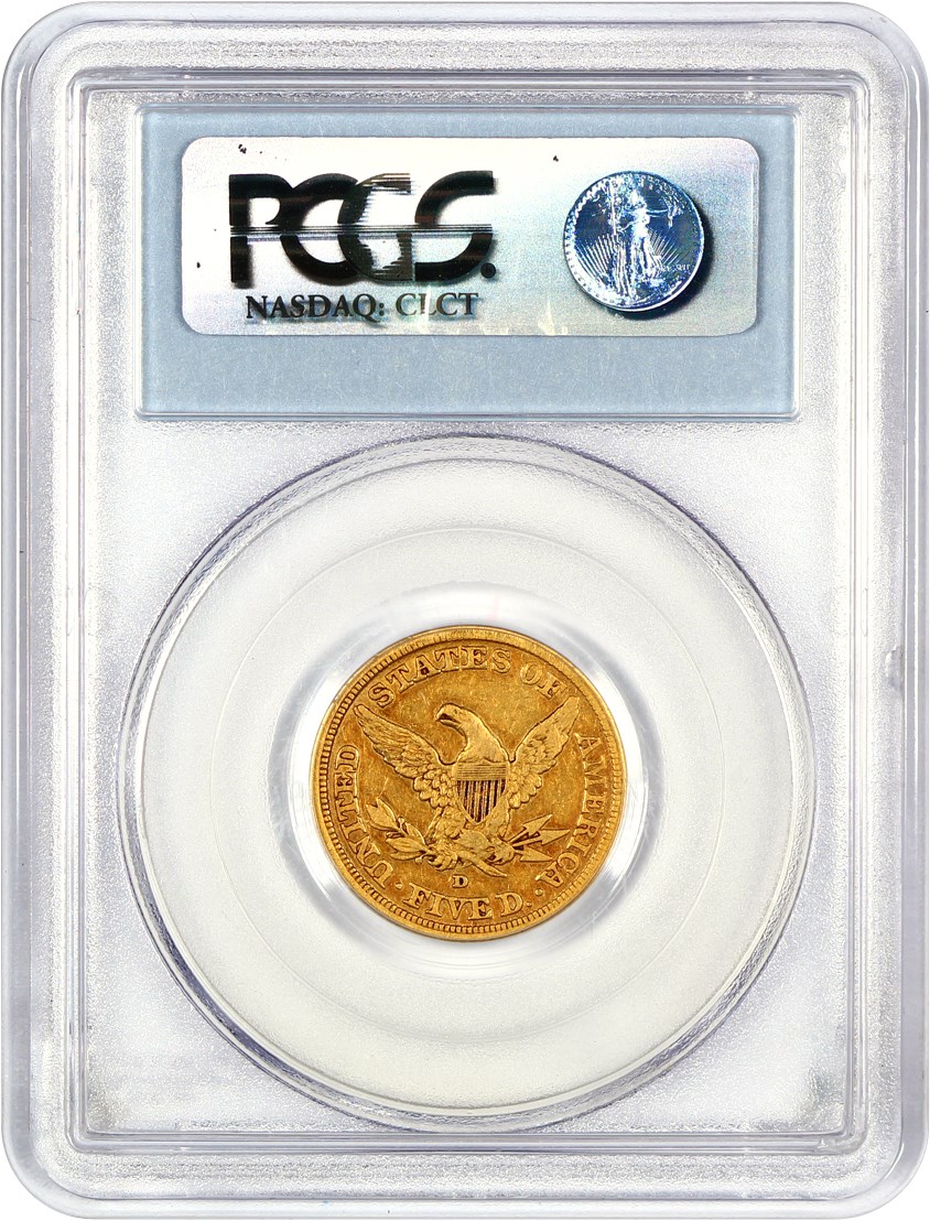 image for: 1843-D $5 PCGS/CAC VF30 (Small D)