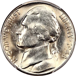 image for: 1948-S 5c PCGS MS64