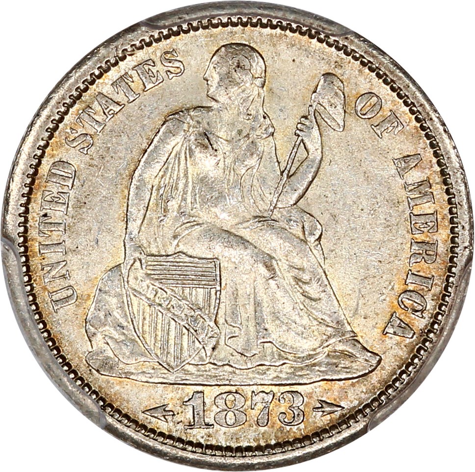 image for: 1873-S 10c PCGS MS63 (Arrows)