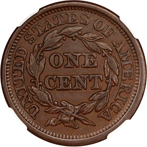 image for: 1846 1c NGC/CAC AU53 BN (Medium Date, N-11)