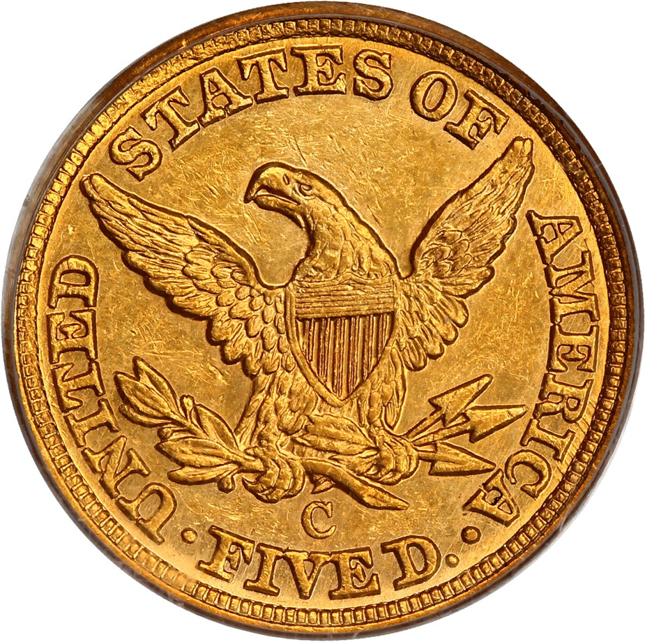 image for: 1861-C $5 PCGS AU55