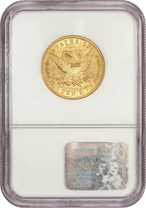 image for: 1873-CC $10 NGC AU50