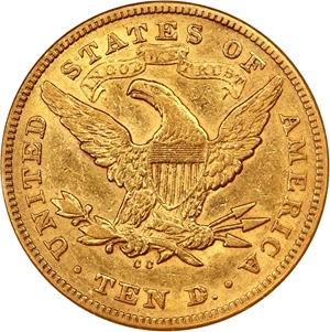 image for: 1873-CC $10 NGC AU50