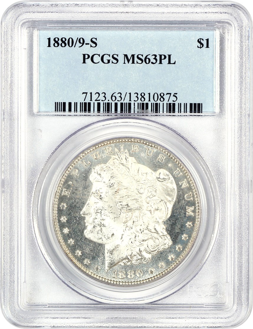 image for: 1880/9-S $1 PCGS MS63 PL