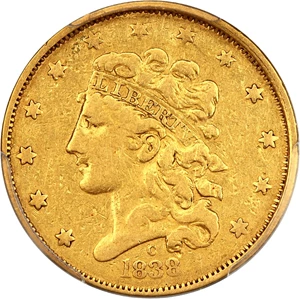 image for: 1838-C $5 PCGS F15