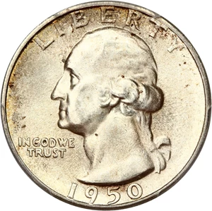 image for: 1950-S/D 25c PCGS/CAC MS64