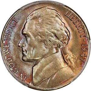 image for: 1947-S 5c PCGS MS66