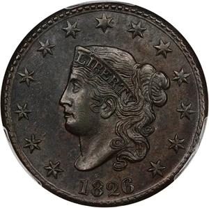 image for: 1826 1c PCGS MS63 BN