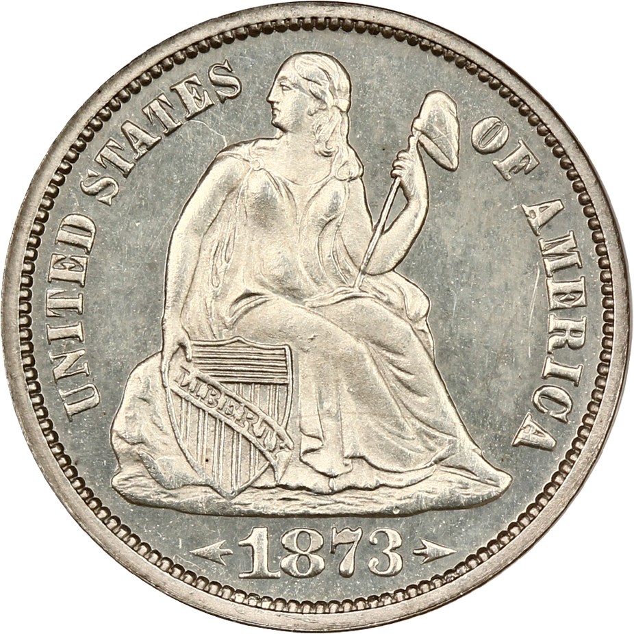 image for: 1873 10c NGC Proof 64 (Arrows)