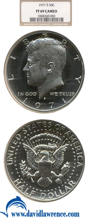 image for: 1971-S 50c NGC Proof 69 Cameo